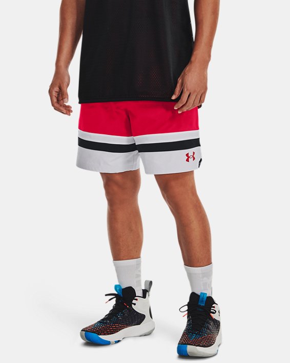 Men's UA Baseline Woven Shorts, Red, pdpMainDesktop image number 0